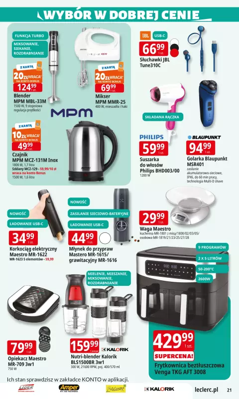 Leclerc - gazetka promocyjna Oferta E.Leclerc I Wybór w dobrej cenie od wtorku 08.07 do soboty 19.07 - strona 21