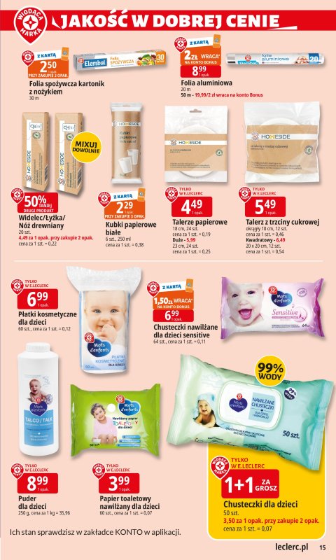 Leclerc - gazetka promocyjna Oferta E.Leclerc I Wybór w dobrej cenie od wtorku 08.07 do soboty 19.07 - strona 15