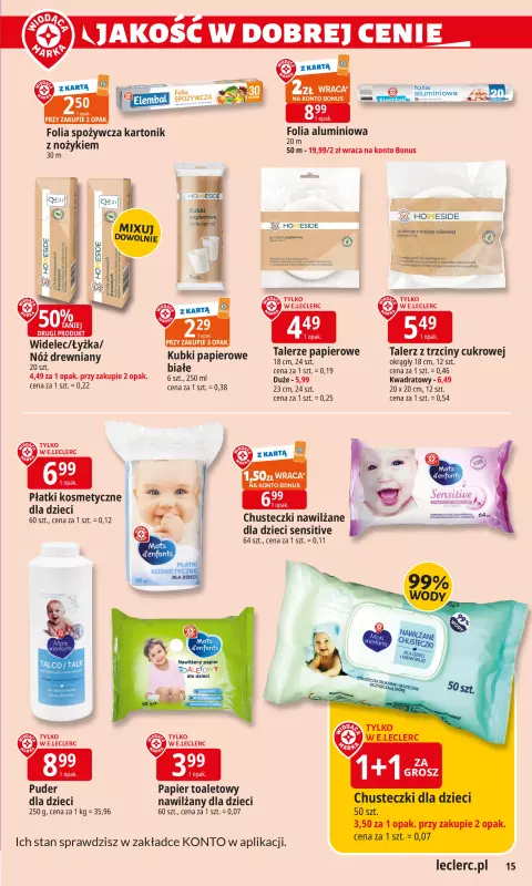Leclerc - gazetka promocyjna Oferta E.Leclerc I Wybór w dobrej cenie od wtorku 08.07 do soboty 19.07 - strona 15