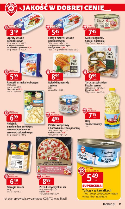 Leclerc - gazetka promocyjna Oferta E.Leclerc I Wybór w dobrej cenie od wtorku 08.07 do soboty 19.07 - strona 11