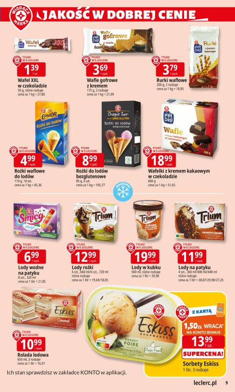 Leclerc - gazetka promocyjna Oferta E.Leclerc I Wybór w dobrej cenie od wtorku 08.07 do soboty 19.07 - strona 9