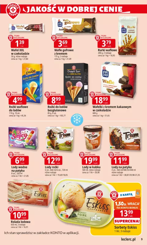 Leclerc - gazetka promocyjna Oferta E.Leclerc I Wybór w dobrej cenie od wtorku 08.07 do soboty 19.07 - strona 9