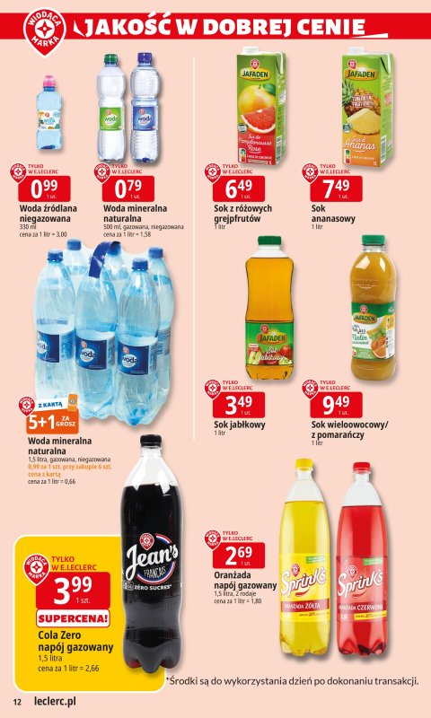 Leclerc - gazetka promocyjna Oferta E.Leclerc I Wybór w dobrej cenie od wtorku 08.07 do soboty 19.07 - strona 12