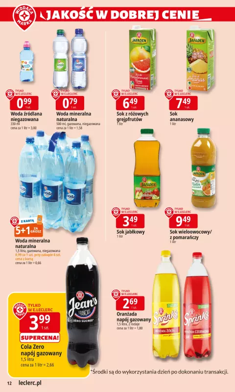 Leclerc - gazetka promocyjna Oferta E.Leclerc I Wybór w dobrej cenie od wtorku 08.07 do soboty 19.07 - strona 12