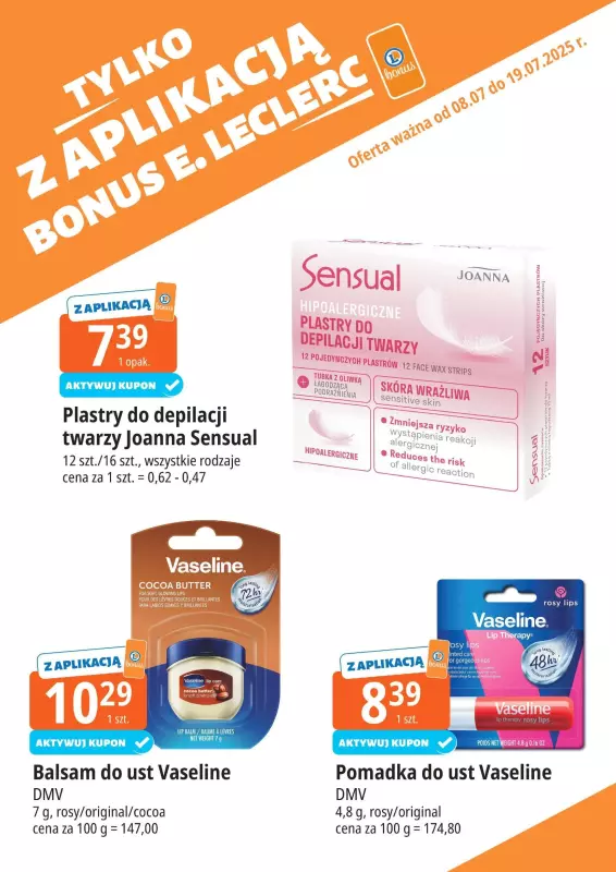 Leclerc - gazetka promocyjna Oferta E.Leclerc I Bonus skanujesz, kasę zyskujesz od wtorku 08.07 do soboty 19.07 - strona 11
