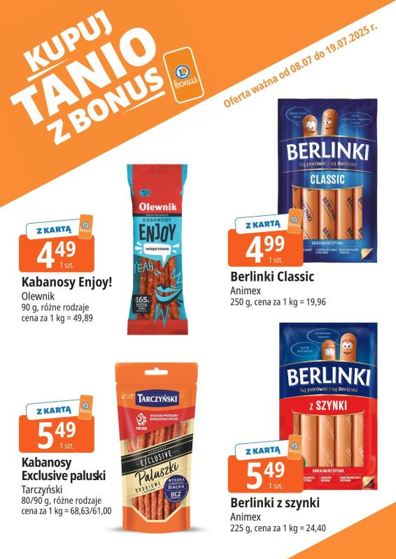 Leclerc - gazetka promocyjna Oferta E.Leclerc I Bonus skanujesz, kasę zyskujesz od wtorku 08.07 do soboty 19.07 - strona 8