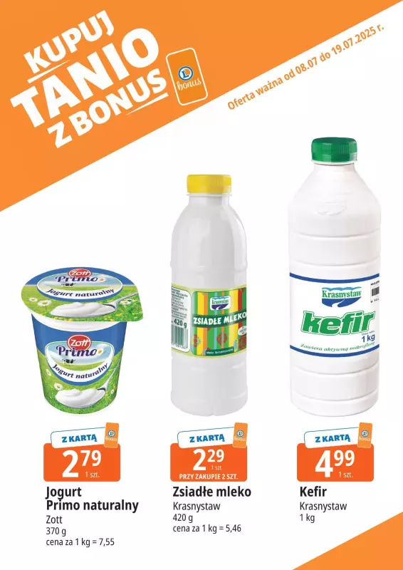 Leclerc - gazetka promocyjna Oferta E.Leclerc I Bonus skanujesz, kasę zyskujesz od wtorku 08.07 do soboty 19.07 - strona 4