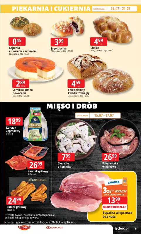 Leclerc - gazetka promocyjna Oferta E.Leclerc od poniedziałku 14.07 do poniedziałku 21.07 - strona 9