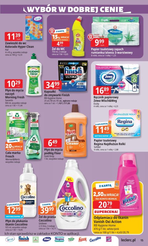 Leclerc - gazetka promocyjna Oferta E.Leclerc od poniedziałku 14.07 do poniedziałku 21.07 - strona 15