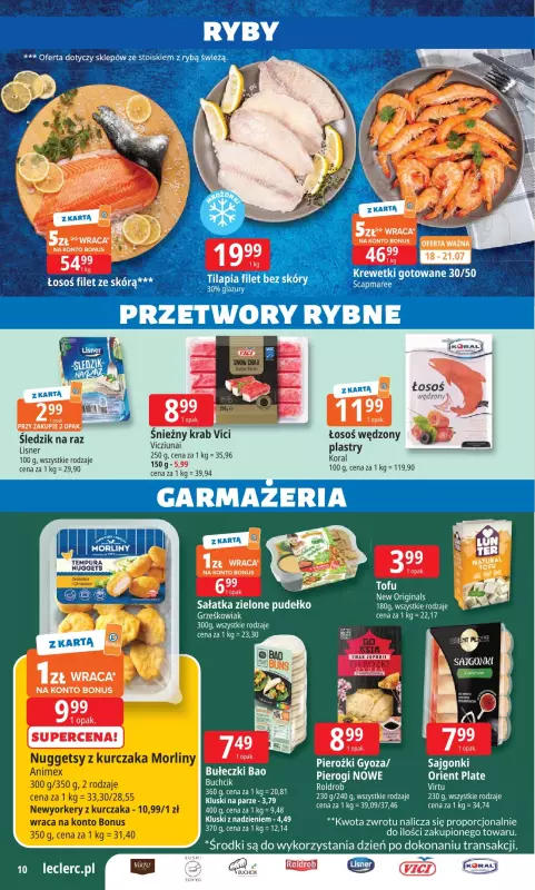 Leclerc - gazetka promocyjna Oferta E.Leclerc od poniedziałku 14.07 do poniedziałku 21.07 - strona 10