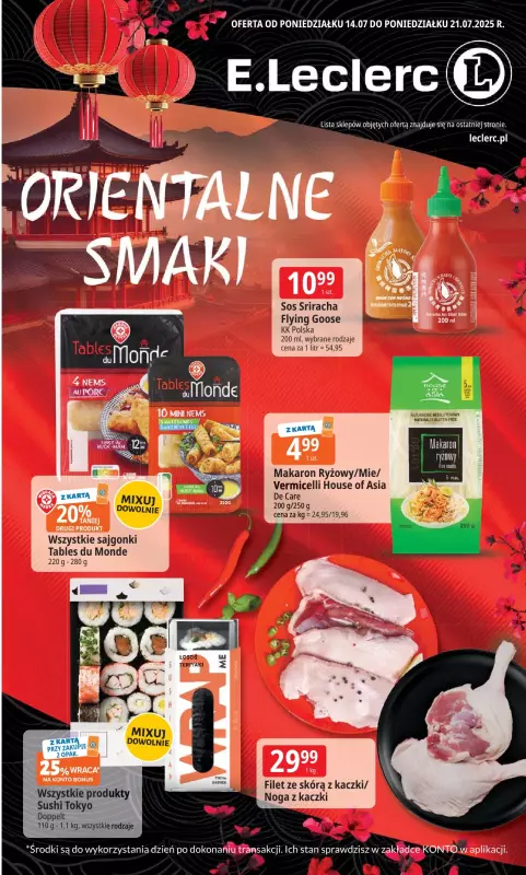 Leclerc - gazetka promocyjna Oferta E.Leclerc od poniedziałku 14.07 do poniedziałku 21.07