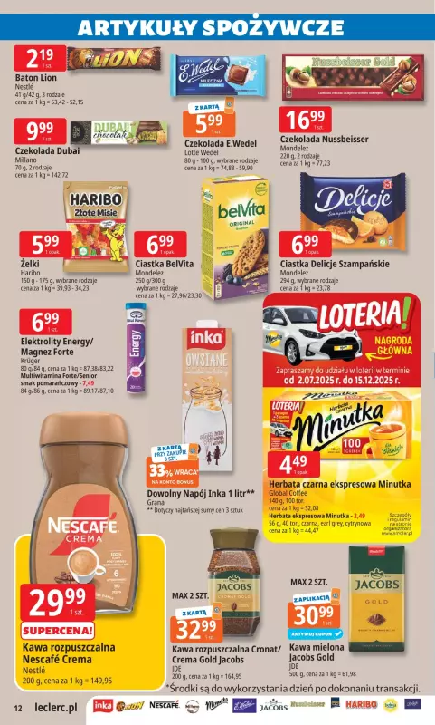 Leclerc - gazetka promocyjna Oferta E.Leclerc od poniedziałku 14.07 do poniedziałku 21.07 - strona 12
