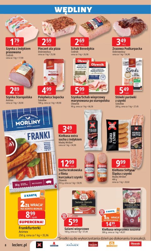 Leclerc - gazetka promocyjna Oferta E.Leclerc od poniedziałku 14.07 do poniedziałku 21.07 - strona 8