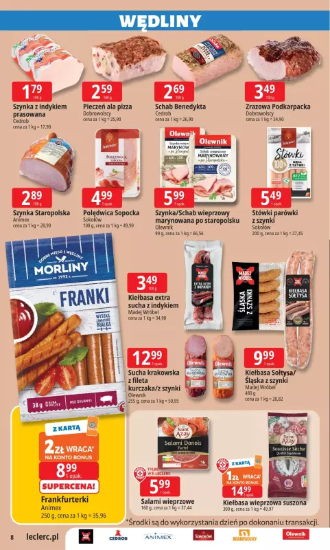 Leclerc - gazetka promocyjna Oferta E.Leclerc od poniedziałku 14.07 do poniedziałku 21.07 - strona 8
