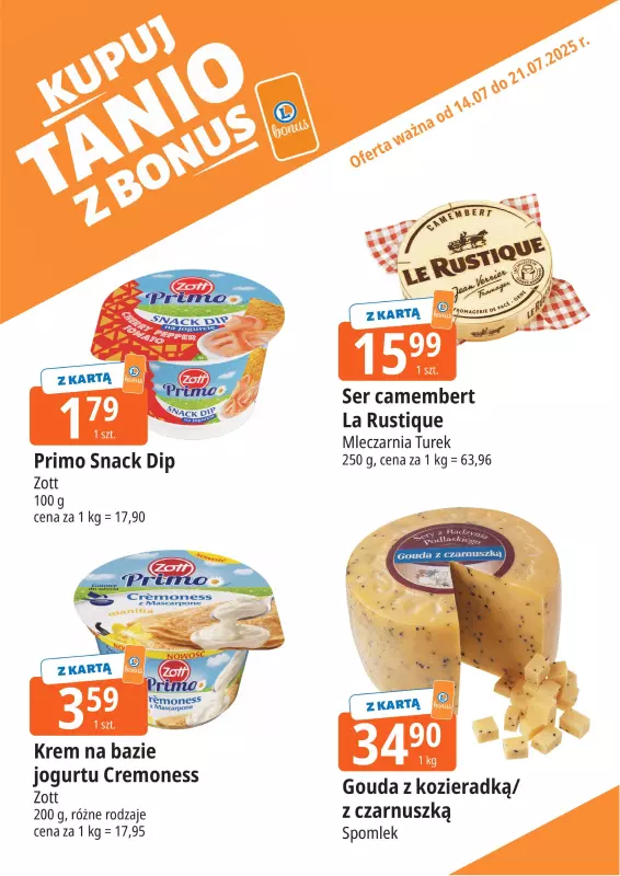 Leclerc - gazetka promocyjna Oferta E.Leclerc I Bonus skanujesz, kasę zyskujesz od poniedziałku 14.07 do poniedziałku 21.07 - strona 6