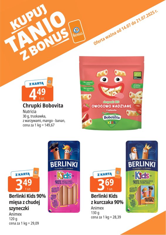 Leclerc - gazetka promocyjna Oferta E.Leclerc I Bonus skanujesz, kasę zyskujesz od poniedziałku 14.07 do poniedziałku 21.07 - strona 7