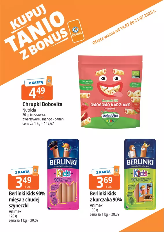 Leclerc - gazetka promocyjna Oferta E.Leclerc I Bonus skanujesz, kasę zyskujesz od poniedziałku 14.07 do poniedziałku 21.07 - strona 7