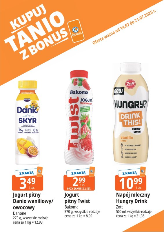 Leclerc - gazetka promocyjna Oferta E.Leclerc I Bonus skanujesz, kasę zyskujesz od poniedziałku 14.07 do poniedziałku 21.07 - strona 5