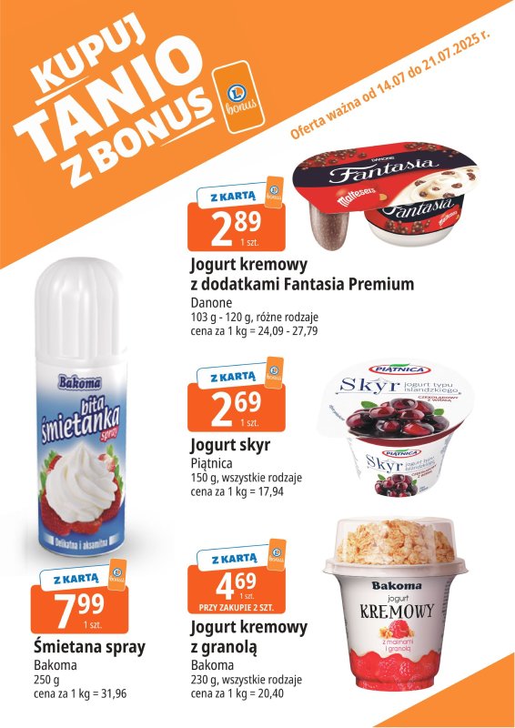 Leclerc - gazetka promocyjna Oferta E.Leclerc I Bonus skanujesz, kasę zyskujesz od poniedziałku 14.07 do poniedziałku 21.07 - strona 4