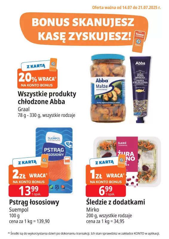 Leclerc - gazetka promocyjna Oferta E.Leclerc I Bonus skanujesz, kasę zyskujesz  