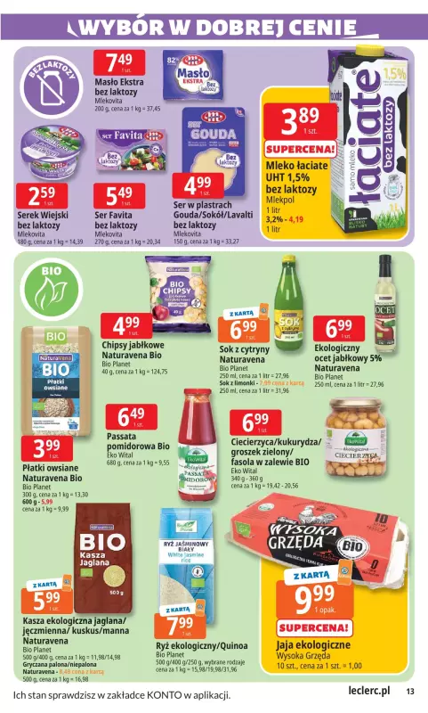 Leclerc - gazetka promocyjna Oferta E.Leclerc I Wybór w dobrej cenie od wtorku 22.07 do soboty 02.08 - strona 13