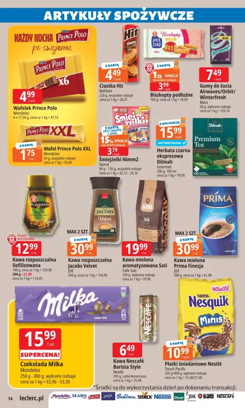 Leclerc - gazetka promocyjna Oferta E.Leclerc I Wybór w dobrej cenie od wtorku 22.07 do soboty 02.08 - strona 14