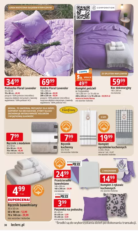 Leclerc - gazetka promocyjna Oferta E.Leclerc I Wybór w dobrej cenie od wtorku 22.07 do soboty 02.08 - strona 30