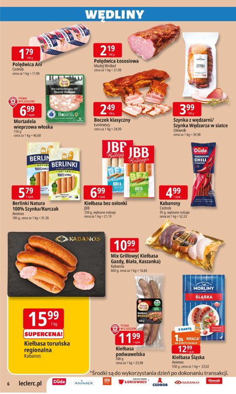 Leclerc - gazetka promocyjna Oferta E.Leclerc I Wybór w dobrej cenie od wtorku 22.07 do soboty 02.08 - strona 6