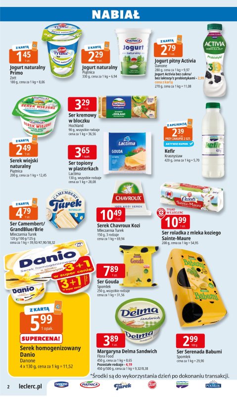 Leclerc - gazetka promocyjna Oferta E.Leclerc I Wybór w dobrej cenie od wtorku 22.07 do soboty 02.08 - strona 2