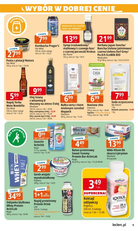 Leclerc - gazetka promocyjna Oferta E.Leclerc I Wybór w dobrej cenie od wtorku 22.07 do soboty 02.08 - strona 9