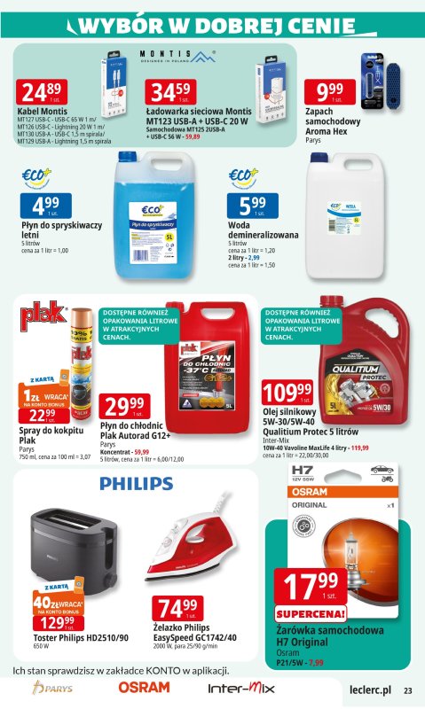 Leclerc - gazetka promocyjna Oferta E.Leclerc I Wybór w dobrej cenie od wtorku 22.07 do soboty 02.08 - strona 23