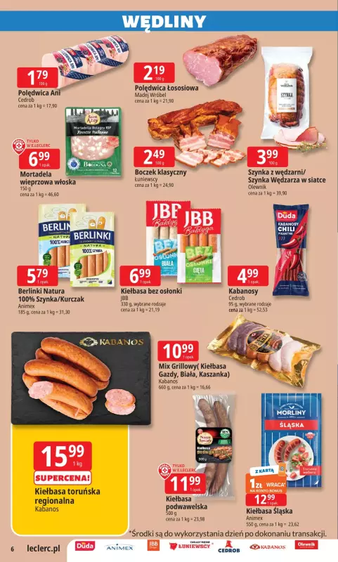 Leclerc - gazetka promocyjna Oferta E.Leclerc I Wybór w dobrej cenie od wtorku 22.07 do soboty 02.08 - strona 6