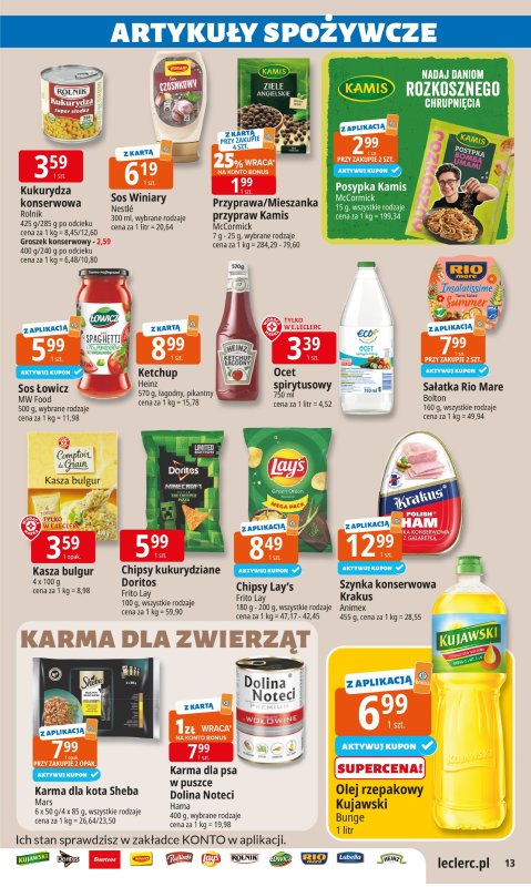 Leclerc - gazetka promocyjna Oferta E.Leclerc I Wybór w dobrej cenie od wtorku 22.07 do soboty 02.08 - strona 13