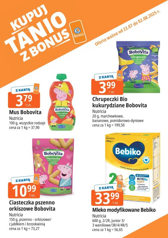 Leclerc - gazetka promocyjna Oferta E.Leclerc I Bonus skanujesz kasę zyskujesz od wtorku 22.07 do soboty 02.08 - strona 9