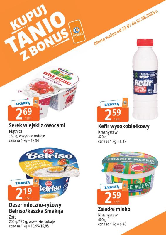 Leclerc - gazetka promocyjna Oferta E.Leclerc I Bonus skanujesz kasę zyskujesz od wtorku 22.07 do soboty 02.08 - strona 4