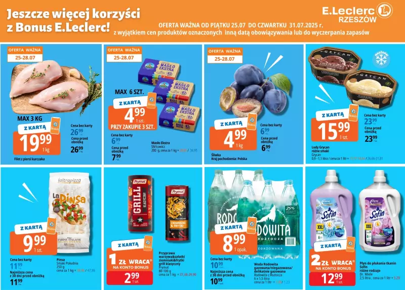 Leclerc - gazetka promocyjna Oferta Rzeszów od piątku 25.07 do czwartku 31.07