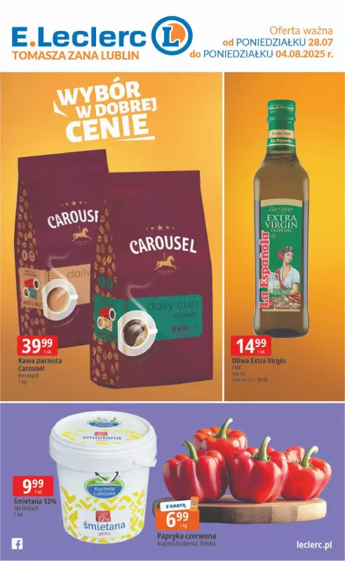 Leclerc - gazetka promocyjna Oferta Lublin Zana od poniedziałku 28.07 do poniedziałku 04.08