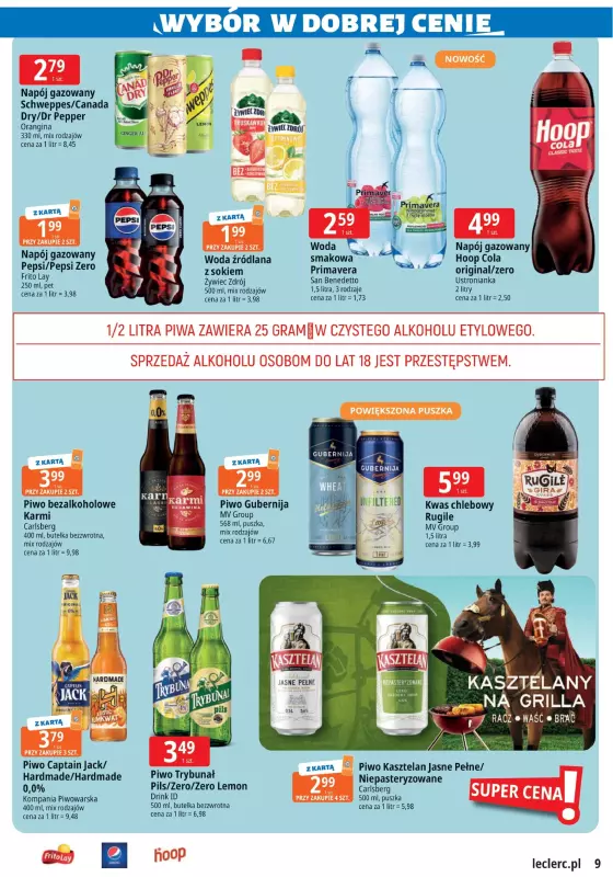Leclerc - gazetka promocyjna Oferta E.Leclerc od wtorku 29.07 do poniedziałku 04.08 - strona 9