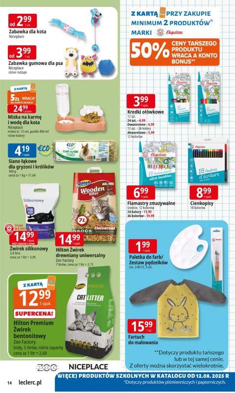 Leclerc - gazetka promocyjna Oferta E.Leclerc od wtorku 05.08 do soboty 16.08 - strona 14