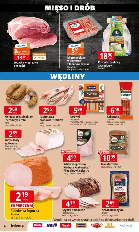Leclerc - gazetka promocyjna Oferta E.Leclerc od wtorku 05.08 do soboty 16.08 - strona 6