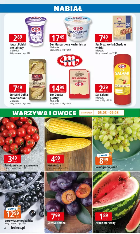 Leclerc - gazetka promocyjna Oferta E.Leclerc od wtorku 05.08 do soboty 16.08 - strona 4