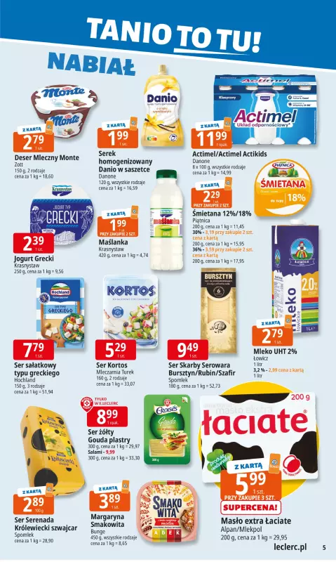 Leclerc - gazetka promocyjna Oferta E.Leclerc I Tanio to tu! od poniedziałku 11.08 do poniedziałku 18.08 - strona 5