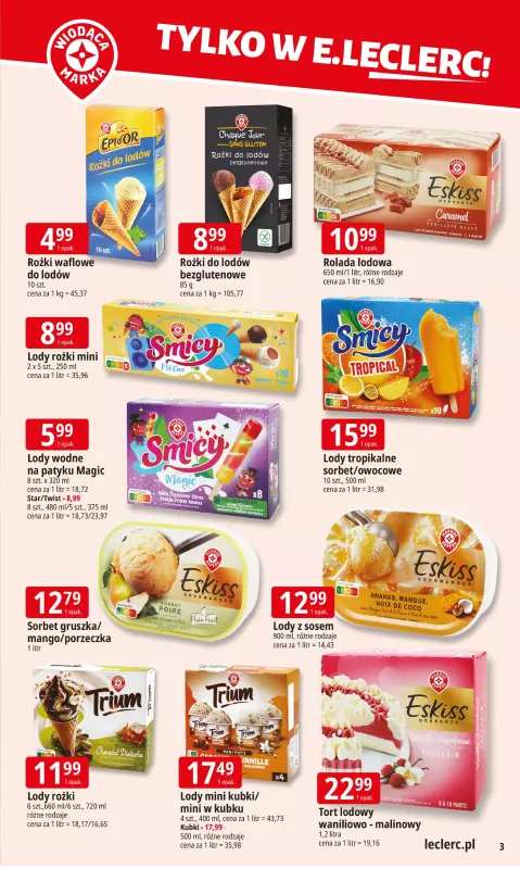 Leclerc - gazetka promocyjna Oferta E.Leclerc I Tanio to tu! od poniedziałku 11.08 do poniedziałku 18.08 - strona 3