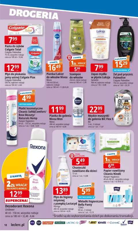 Leclerc - gazetka promocyjna Oferta E.Leclerc I Tanio to tu! od poniedziałku 11.08 do poniedziałku 18.08 - strona 18