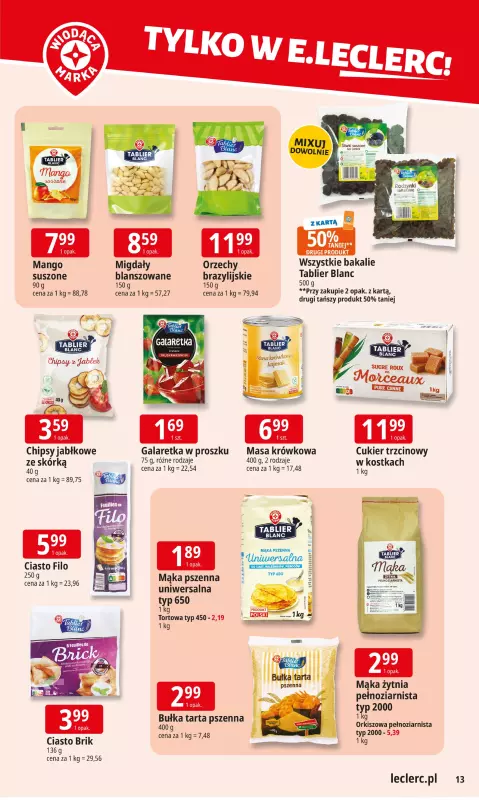 Leclerc - gazetka promocyjna Oferta E.Leclerc I Tanio to tu! od poniedziałku 11.08 do poniedziałku 18.08 - strona 13
