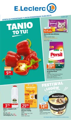 Leclerc - gazetka promocyjna Oferta E.Leclerc I Tanio to tu! od poniedziałku 11.08 do poniedziałku 18.08