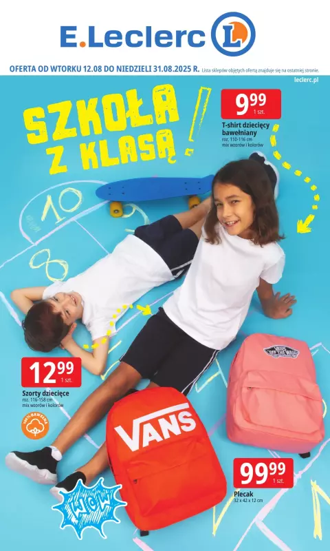 Leclerc - gazetka promocyjna Szkoła z klasą! od wtorku 12.08 do niedzieli 31.08