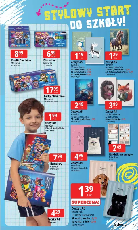 Leclerc - gazetka promocyjna Szkoła z klasą! od wtorku 12.08 do niedzieli 31.08 - strona 7