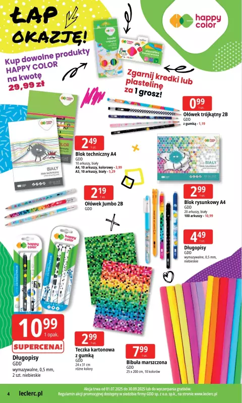 Leclerc - gazetka promocyjna Szkoła z klasą! od wtorku 12.08 do niedzieli 31.08 - strona 4