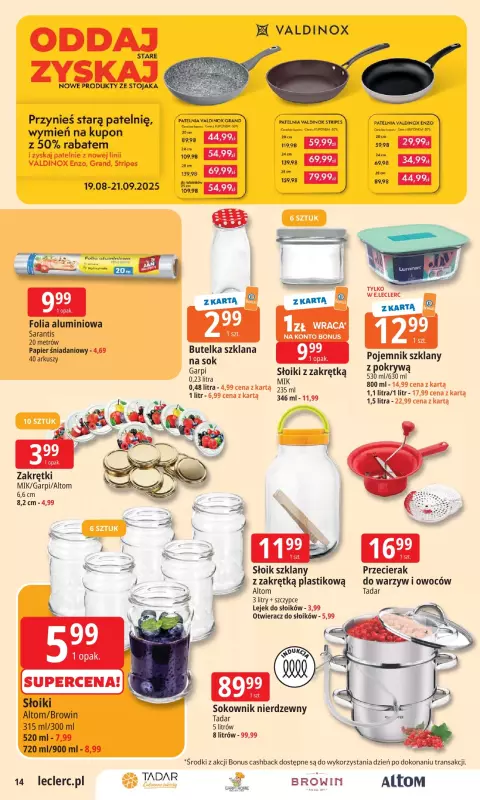 Leclerc - gazetka promocyjna Oferta E.Leclerc od wtorku 19.08 do niedzieli 31.08 - strona 14